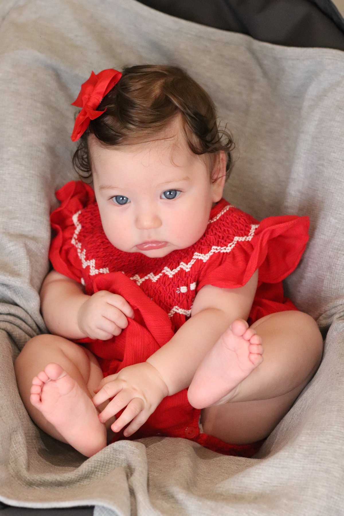 Babuchona Punto Smock ZOE 585 - Rojo Cotton - 10