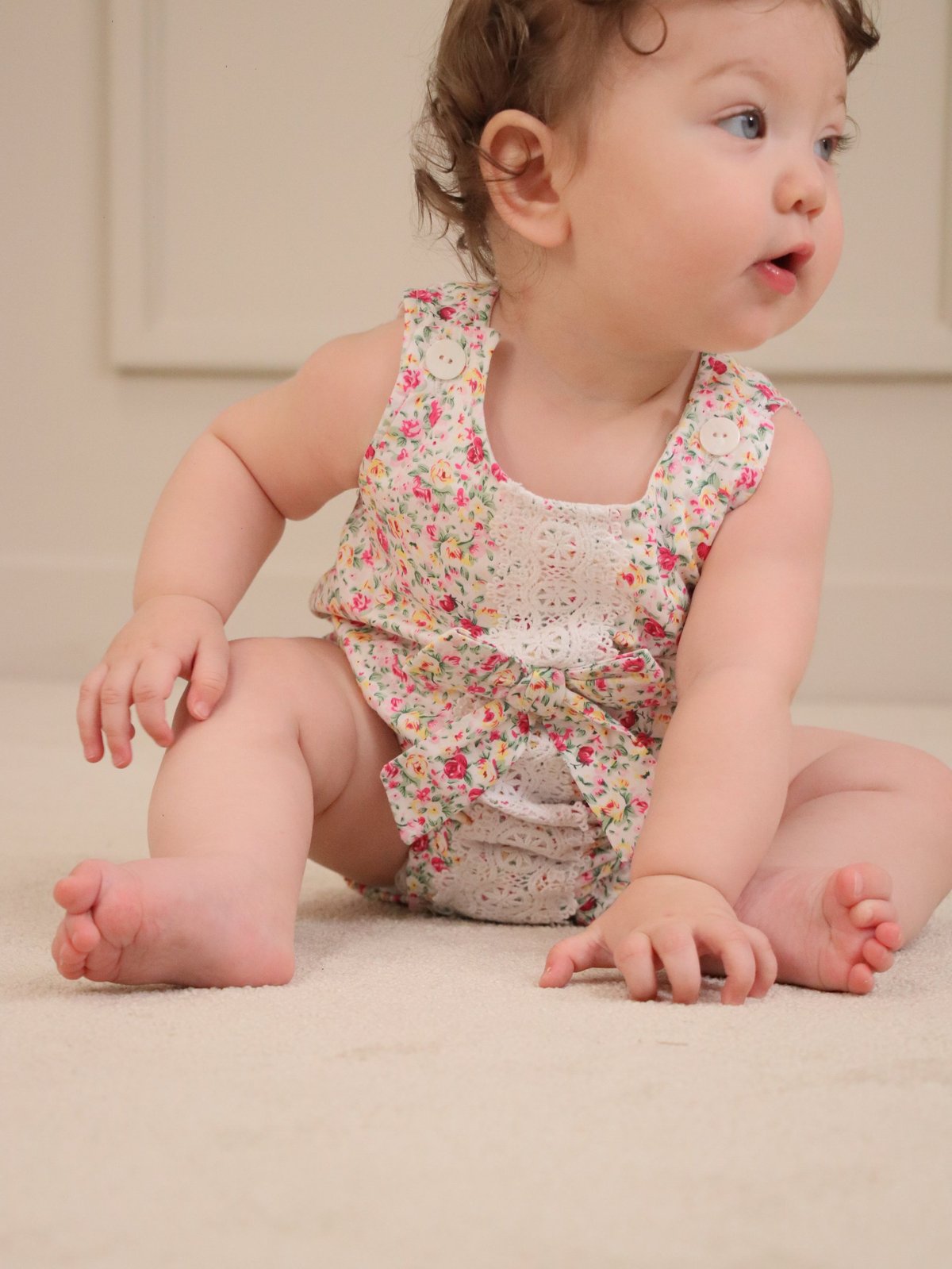 BABUCHONA ELIANA - Blanco floreado - 2
