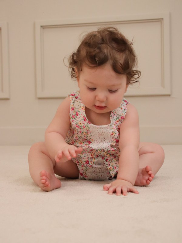 BABUCHONA ELIANA - Blanco floreado