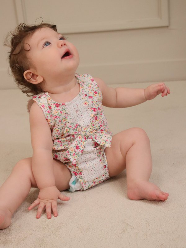 BABUCHONA ELIANA - Blanco floreado
