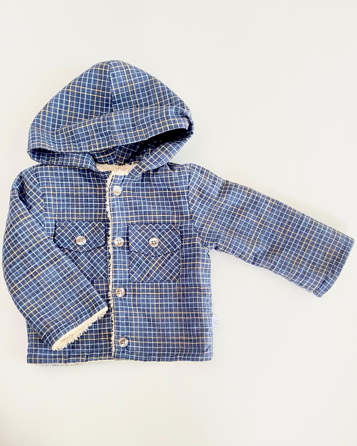 Camisaco SERRA NEGRA 546 - Azul a cuadritos beige