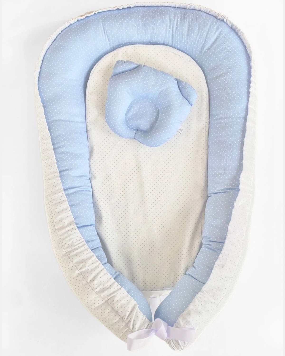 Nido Colecho MONTREAL 1454 - Celeste con motas 