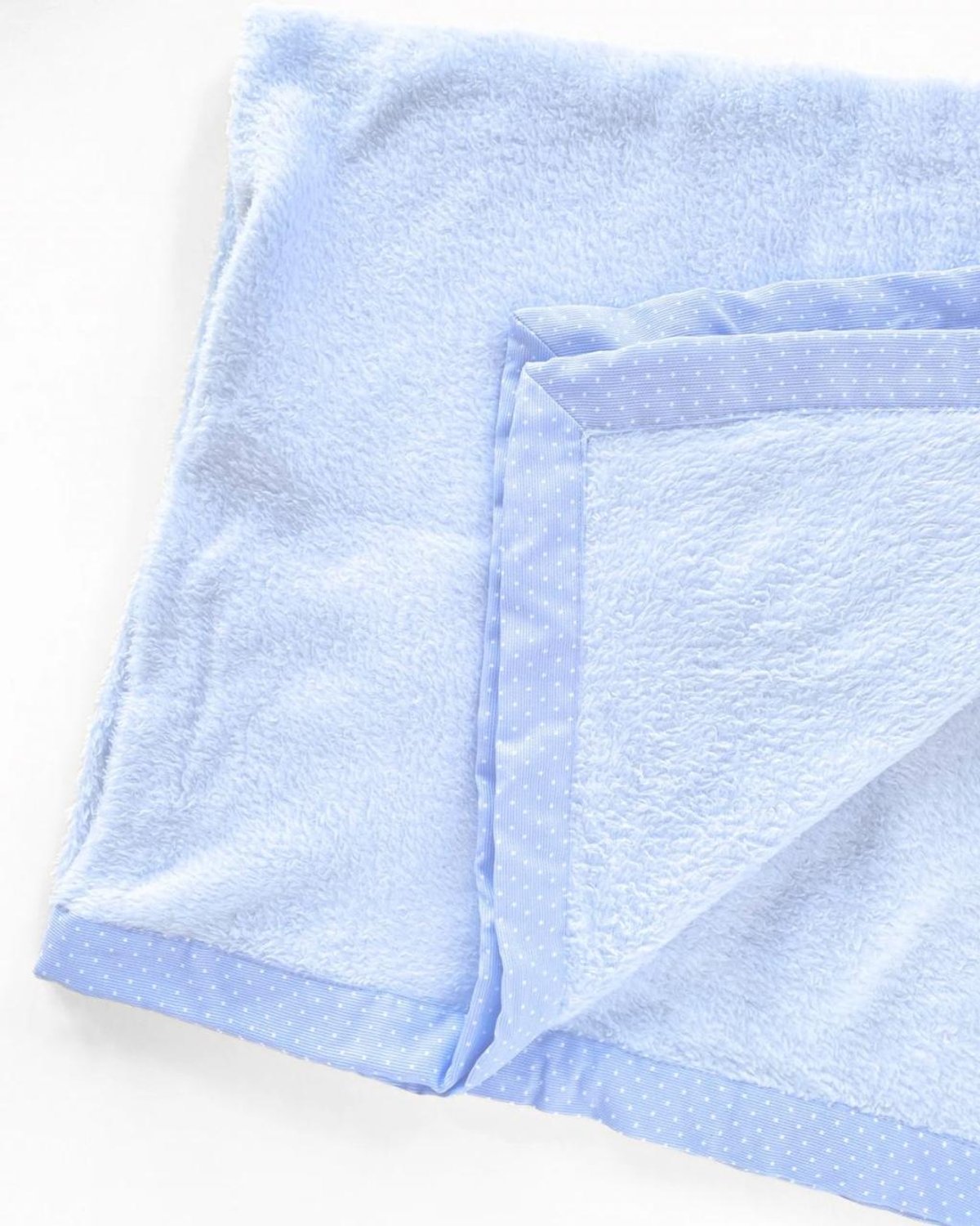 Manta CHICAGO 1409 - Celeste con motas blancas