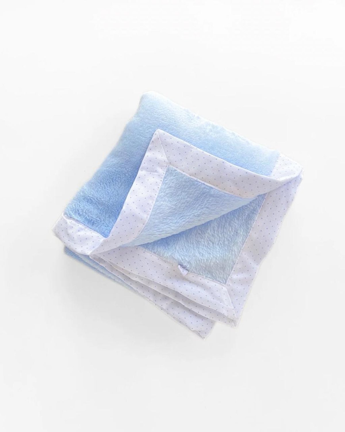 Manta CHICAGO 1409 - Blanco celeste motas