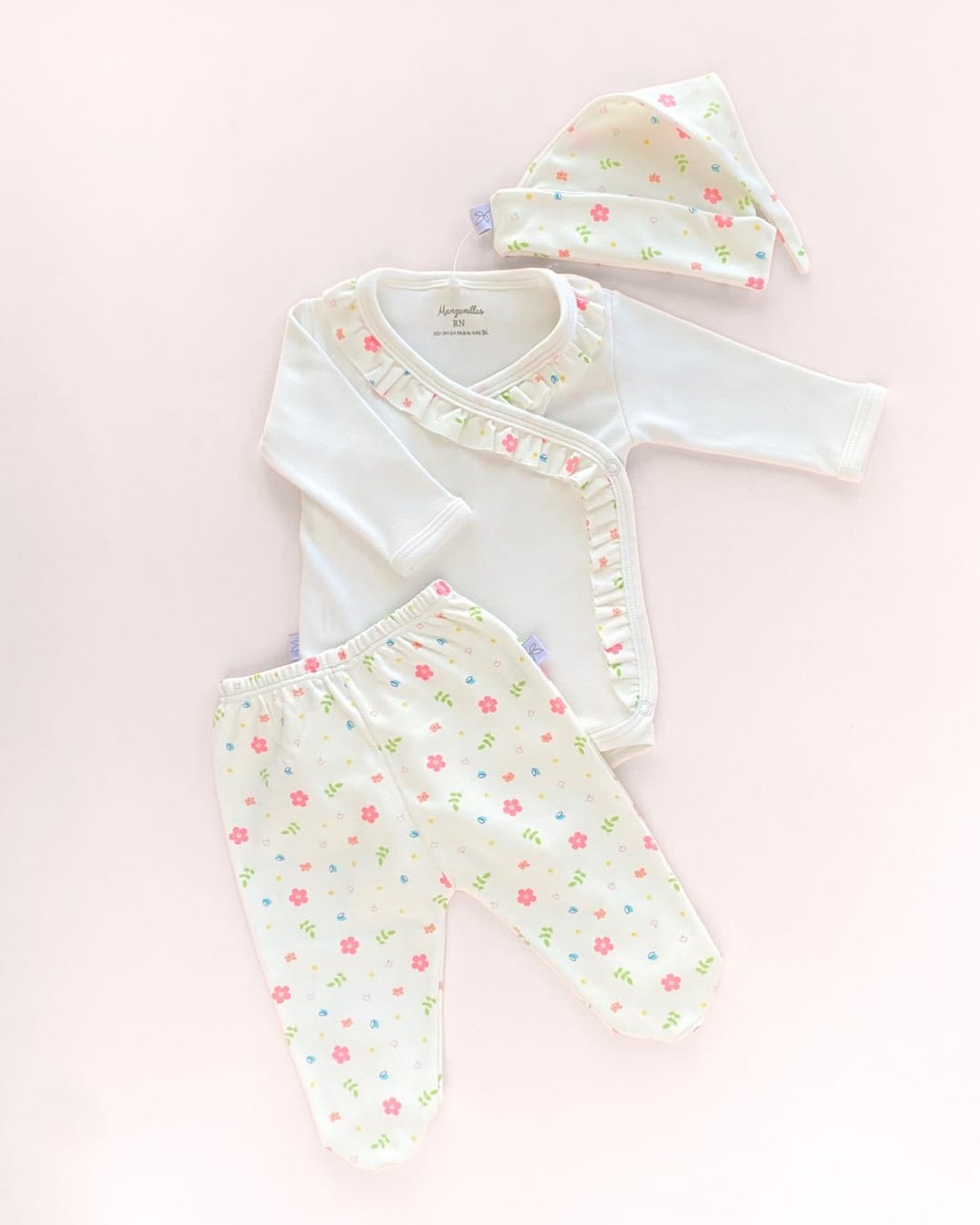 Conjunto ESTAMBUL 510 - Blanco florcitas