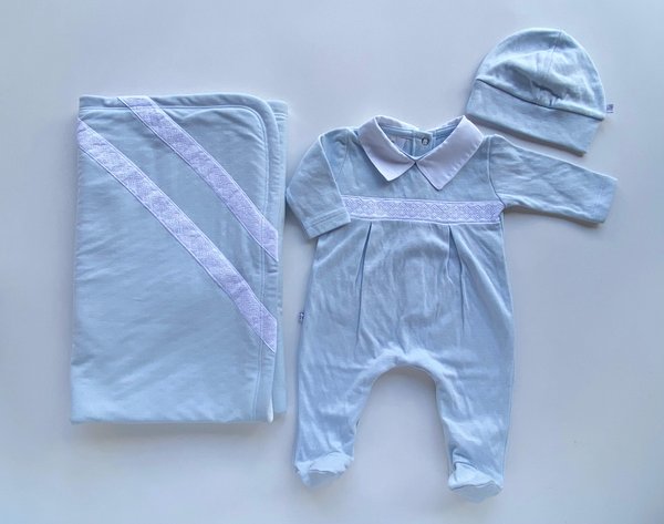SET OSITO + MANTA DOBLE GAEL - Celeste 