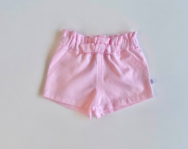 SHORT DE NENA C/ MOÑO EN LA CINTURA AZALEA - Rosa 
