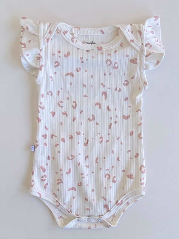 BODY CUELLO AM. C/ ALETAS EN LA MANGA VALENTINA - Rosa Animal Print