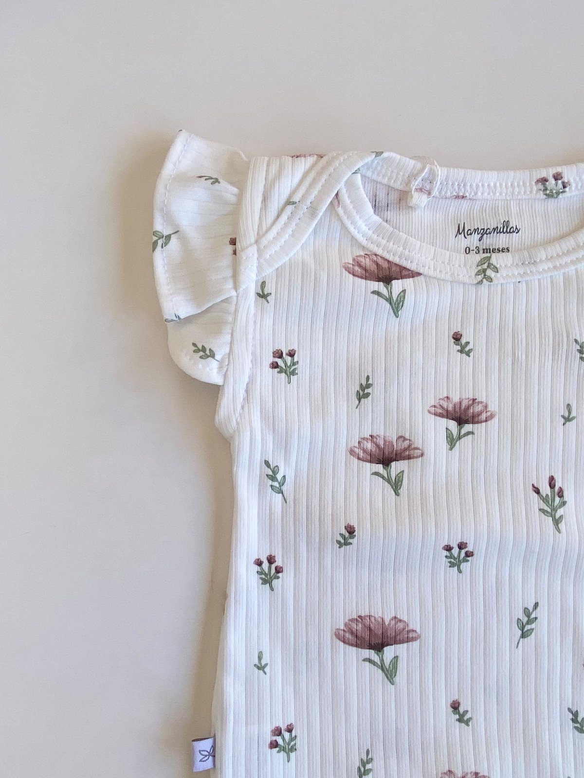 BODY CUELLO AM. C/ ALETAS EN LA MANGA VALENTINA -  Floral - 3