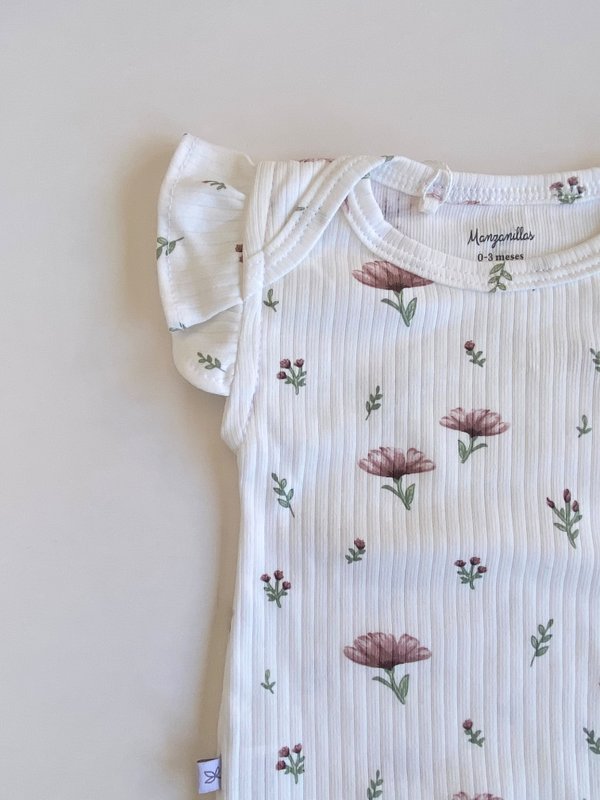 BODY CUELLO AM. C/ ALETAS EN LA MANGA VALENTINA -  Floral