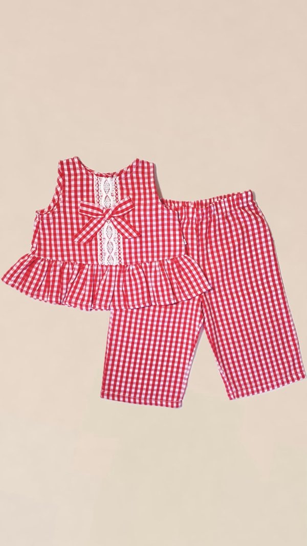 Conjunto AITANA - Rojo Rayas 