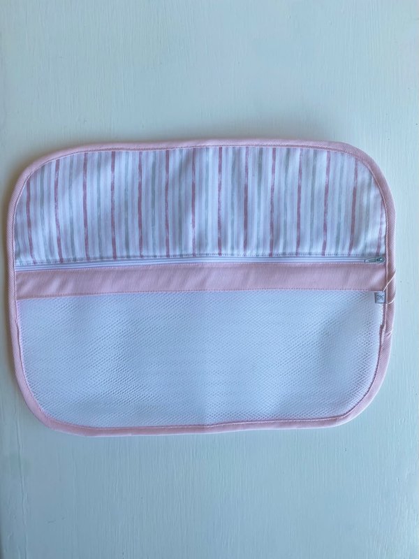 SOBREGUARDAMUDA DE TUL ARAMBALA - Rosa c/ rayas varios colores 