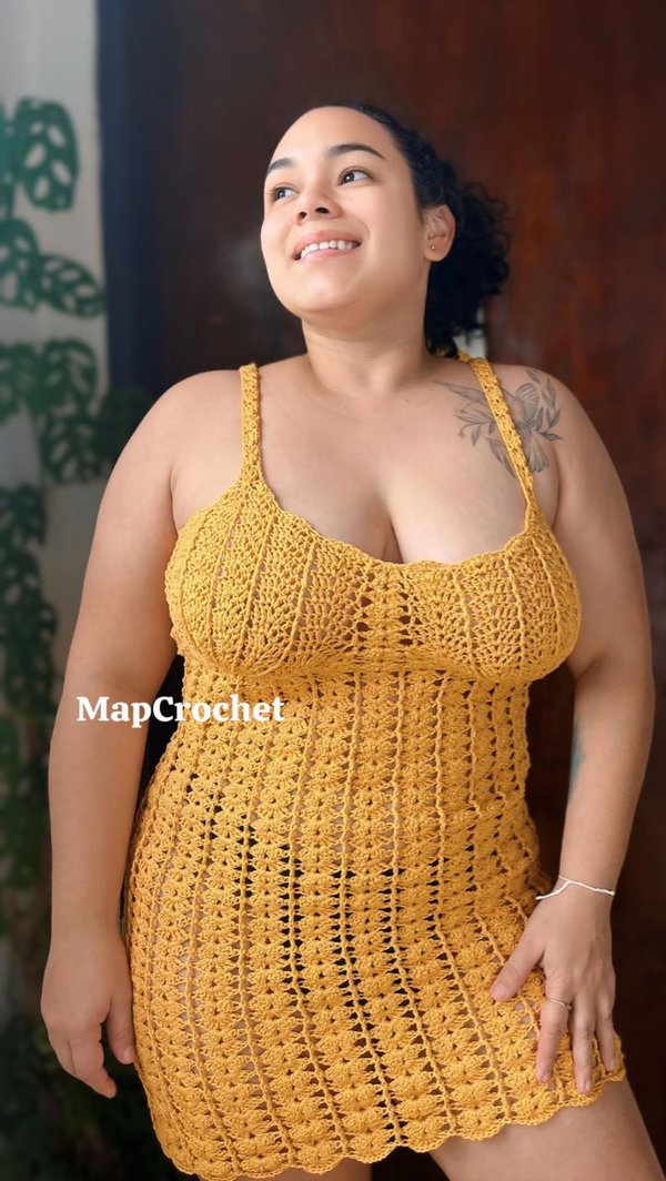 Vestido Sirena Dorada. 