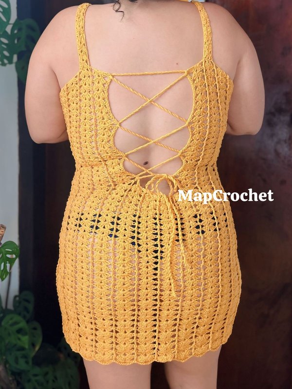 Vestido Sirena Dorada. 