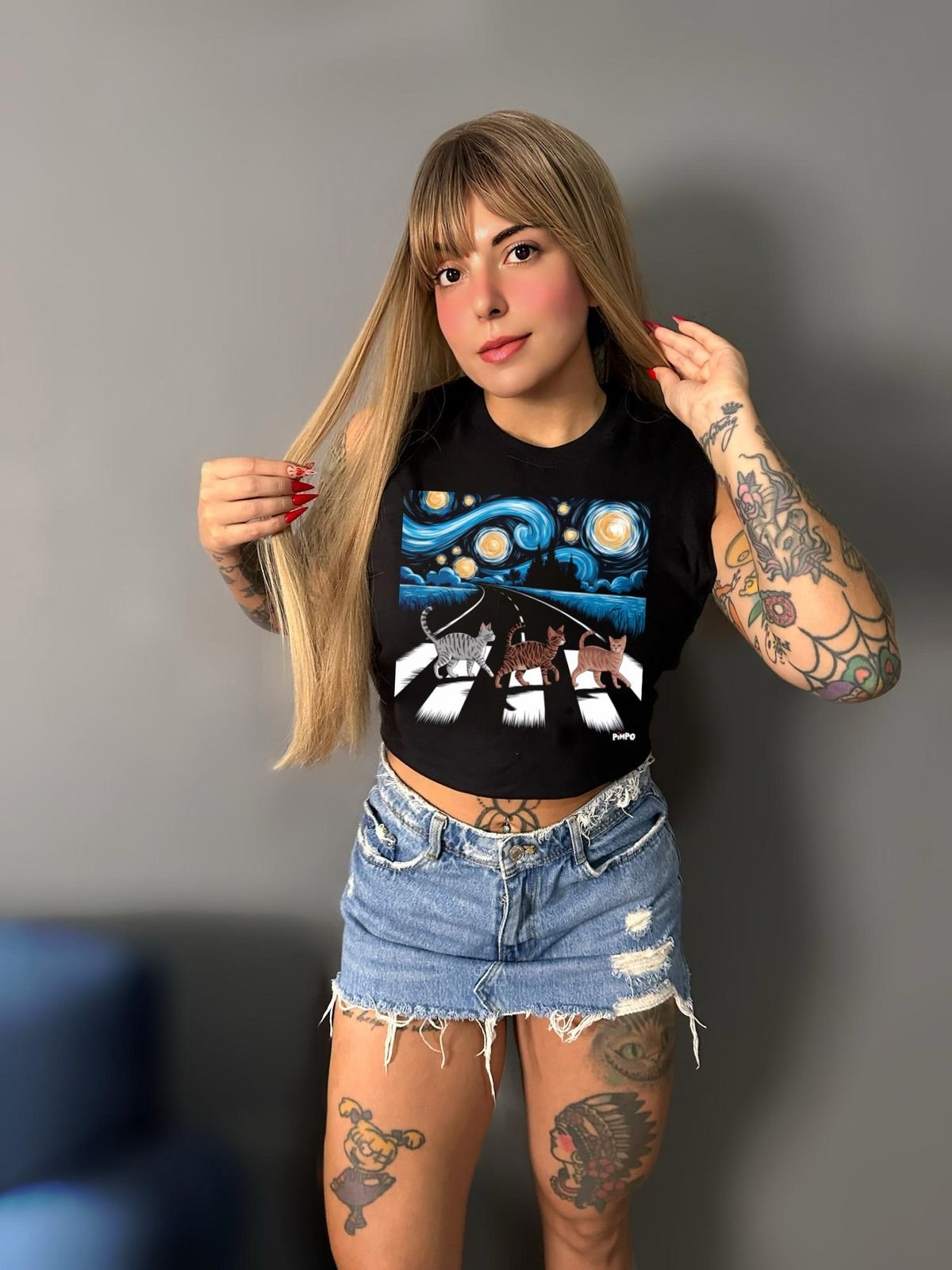 Gatitos Noche estrellada By: @mariepimpo