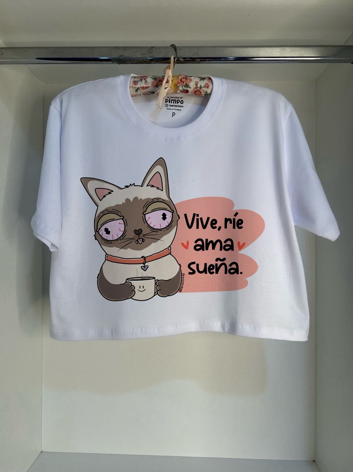 Michi taza Vive, rie, ama, sueña... By: @bbilustra.py  - 2