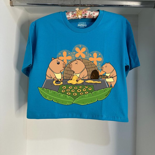 Carpis haciendo chipa By: @bbilustra.py 