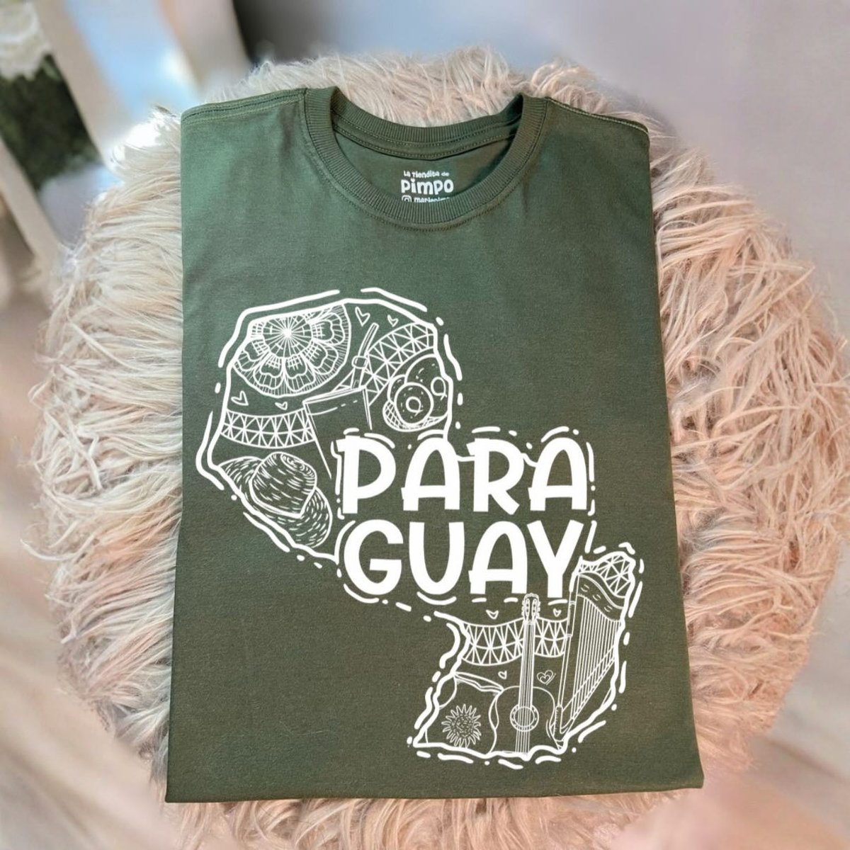 Mapa Paraguay Lineas By: @bbilustra.py - 2