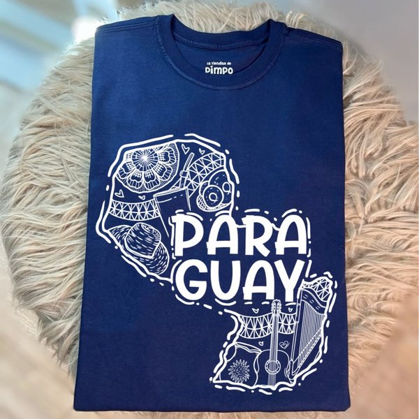 Mapa Paraguay Lineas By: @bbilustra.py