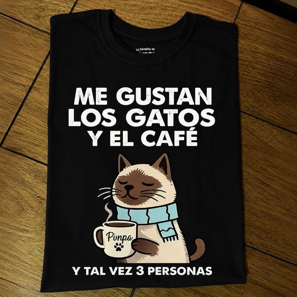 Me gustan los gatos, el café y 3 personas By: @mariepimpo