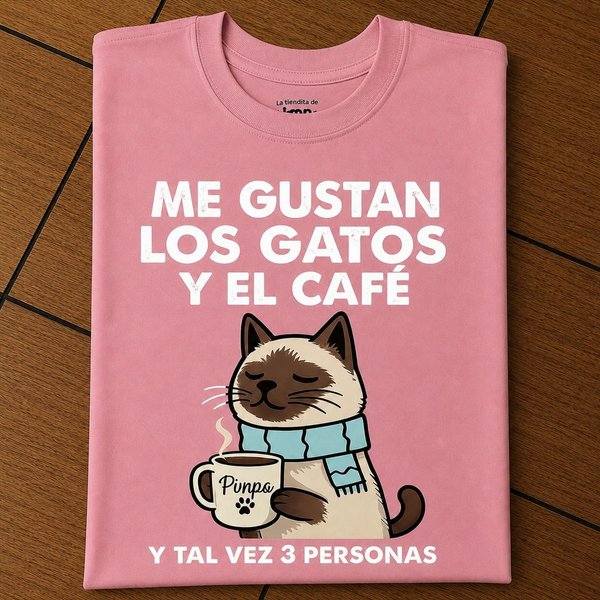Me gustan los gatos, el café y 3 personas By: @mariepimpo