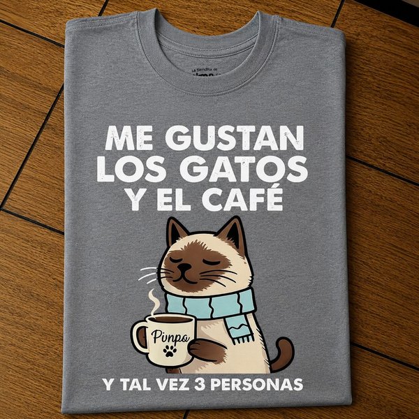 Me gustan los gatos, el café y 3 personas By: @mariepimpo