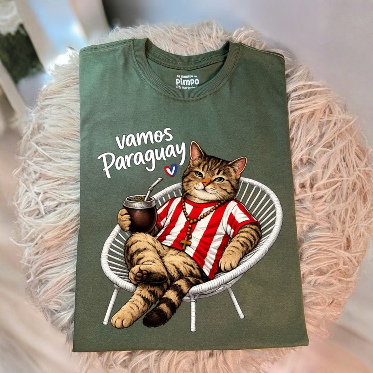 Vamos Paraguay Gato silla cable By: @mariepimpo - 2