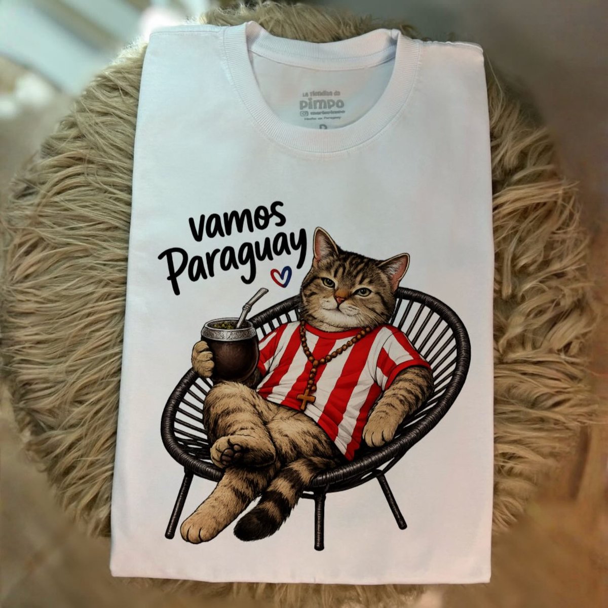 Vamos Paraguay Gato silla cable By: @mariepimpo - 3