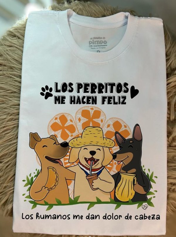 Los Perritos me hacen feliz By: @bbilustra.py