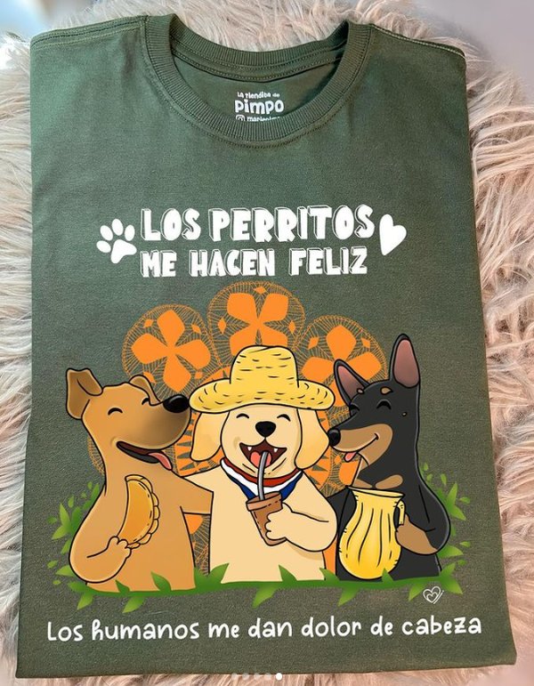 Los Perritos me hacen feliz By: @bbilustra.py