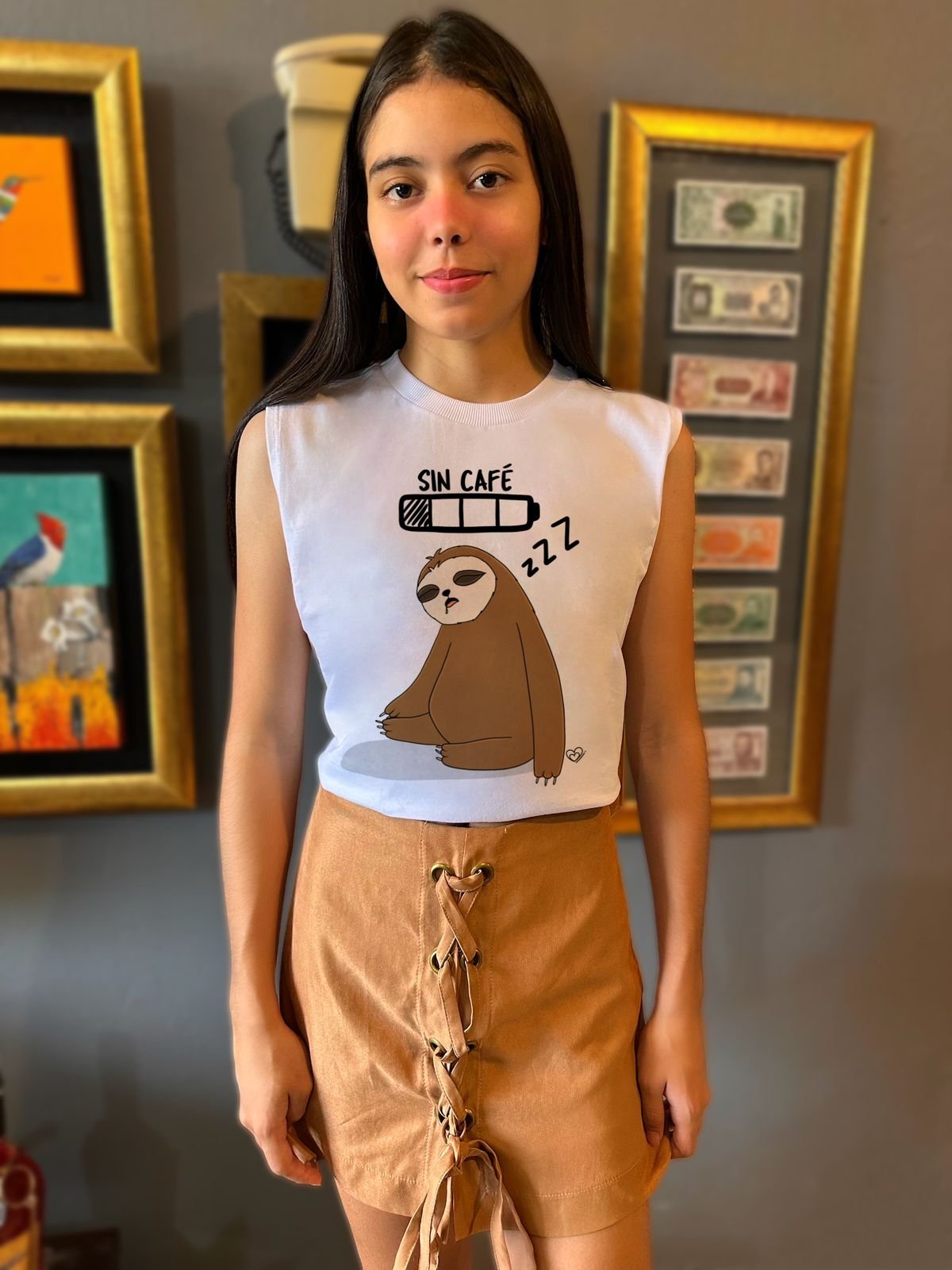 Sin cafe Perezoso By: @bbilustra.py