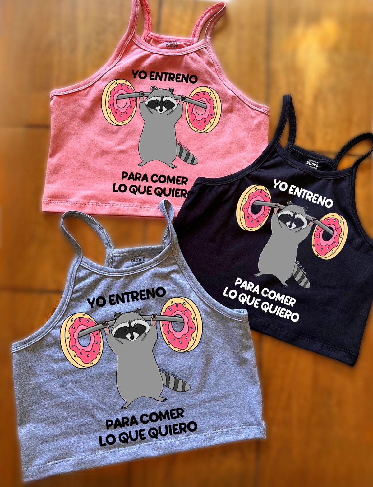 Yo entreno para comer lo que quiero Top By: @bbilustra.py