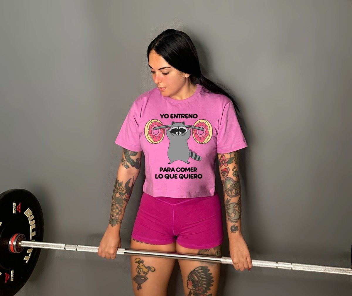 Mapache Yo entreno para comer lo que quiero By: @bbilustra.py 