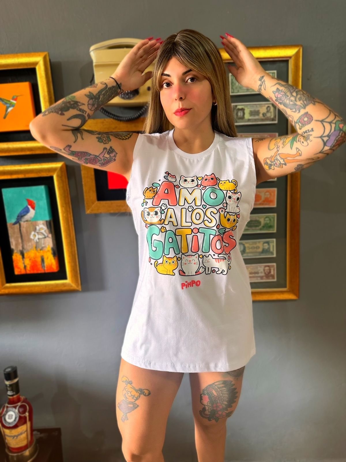 Amo a los gatitos Camisilla By: @mariepimpo 