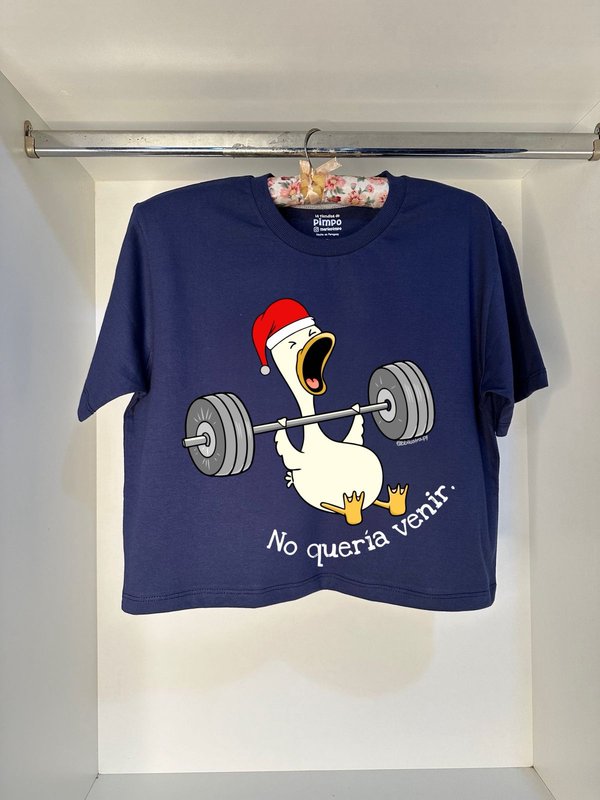 Pato no queria venir Navideño By: @bbilustra