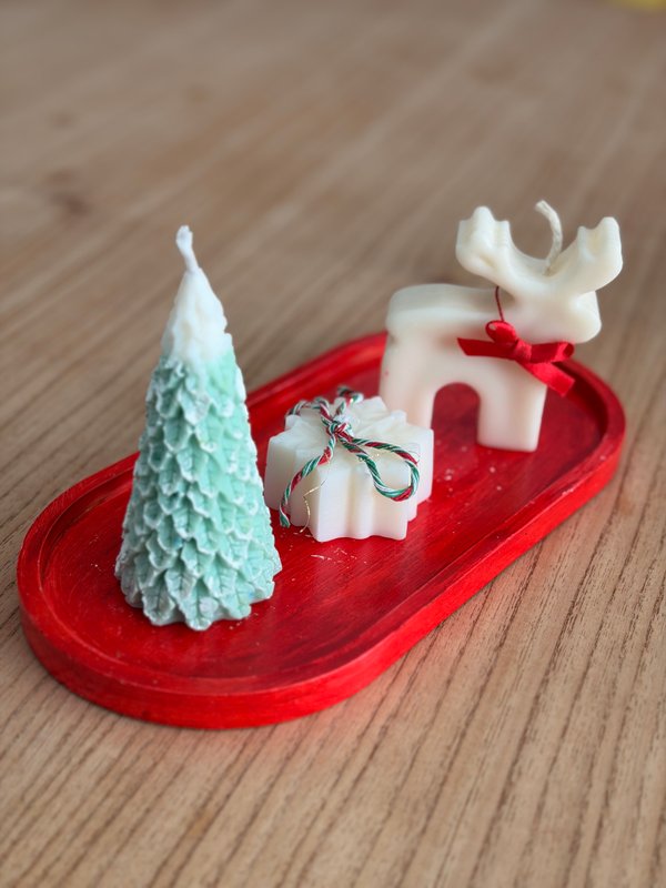 KIT DE 3 VELAS NAVIDEÑAS