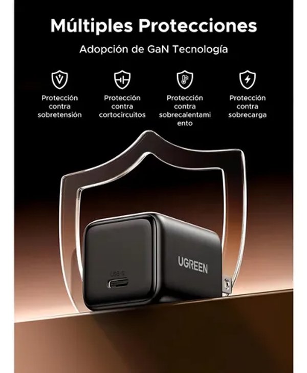 Mini Cargador 30W PD GaN - UGREEN