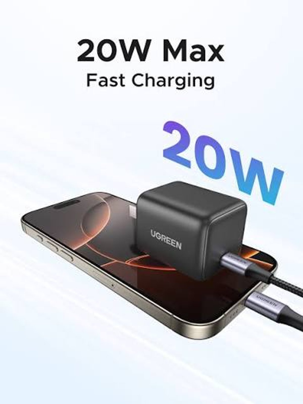Cargador Rápido 20W USB-C GaN - UGREEN - 2