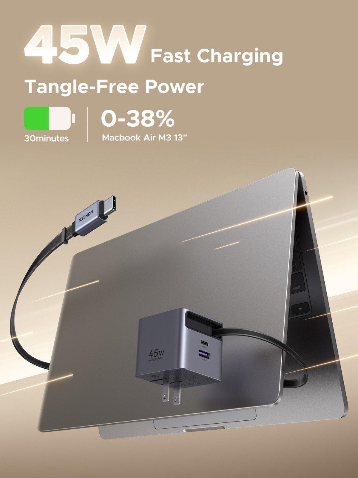 Cargador Rápido 45W GaN Nexode Pro - UGREEN - 3