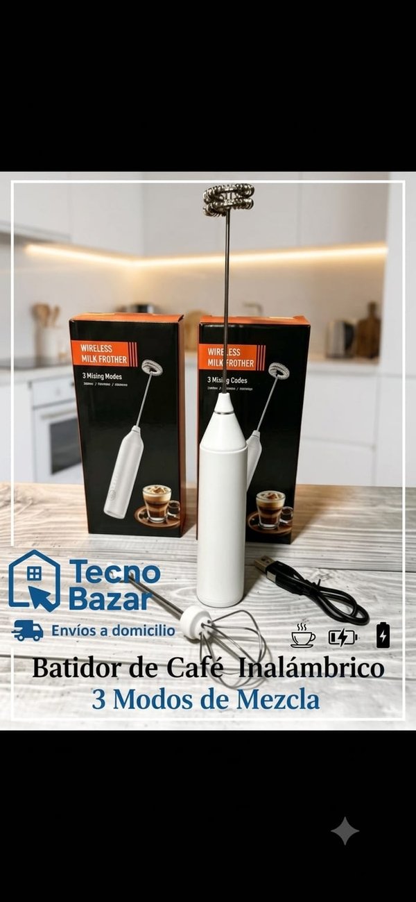 Espumador de Leche Inalámbrico Recargable