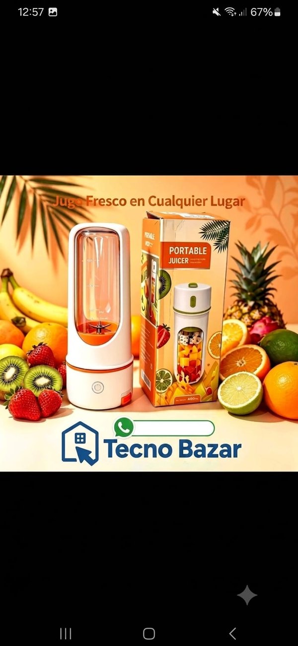 Licuadora Portatil Recargable