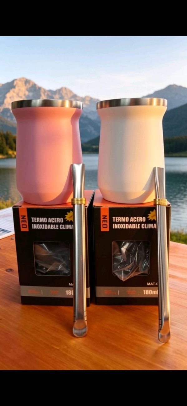 Mate Térmico NEO 180 ml con Bombilla