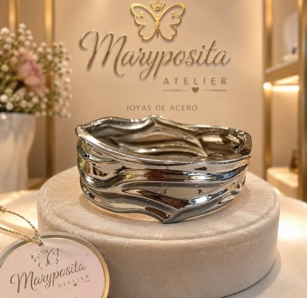Brazalete rugoso acero