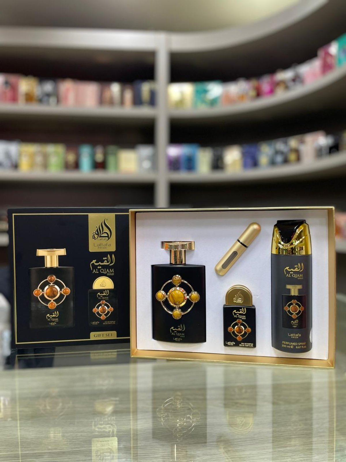 KIT LATTAFA GIFT SET AL QIAM GOLD EDP 3 EN 1