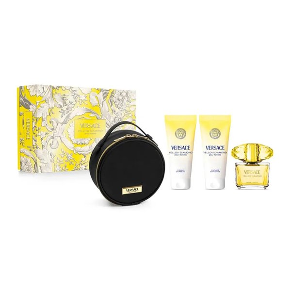 KIT VERSACE YELLOW DIAMONG F EDT 90ML+100ML BL+100ML S.GEL+5ML
