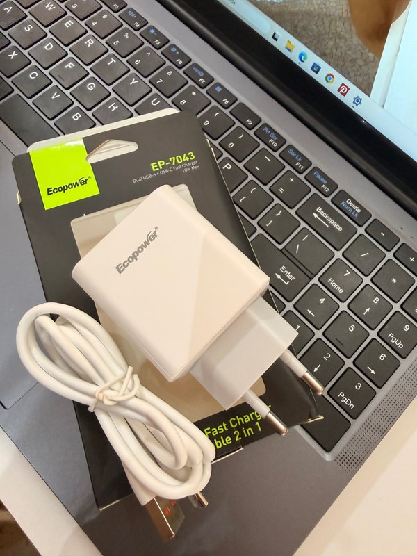 Cargador Ecopower EP-7043 blanco