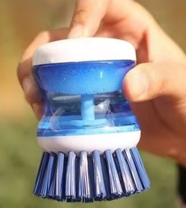 🧽 Cepillo Dispensador + Paños de Acero Multiuso (2 en 1)