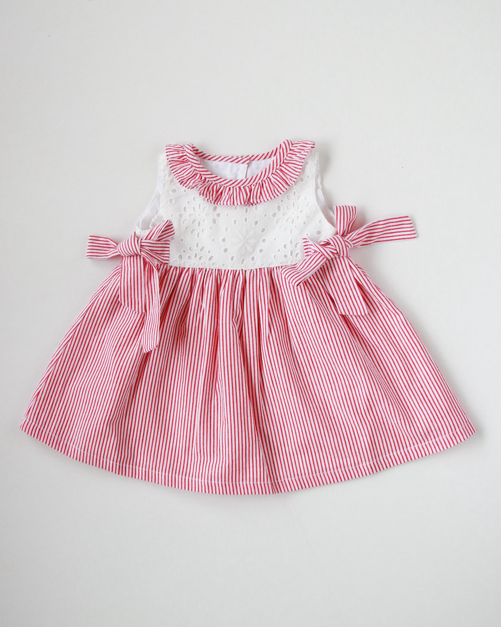 Vestido  Pirayu- Rayas Rojo Cod. 581