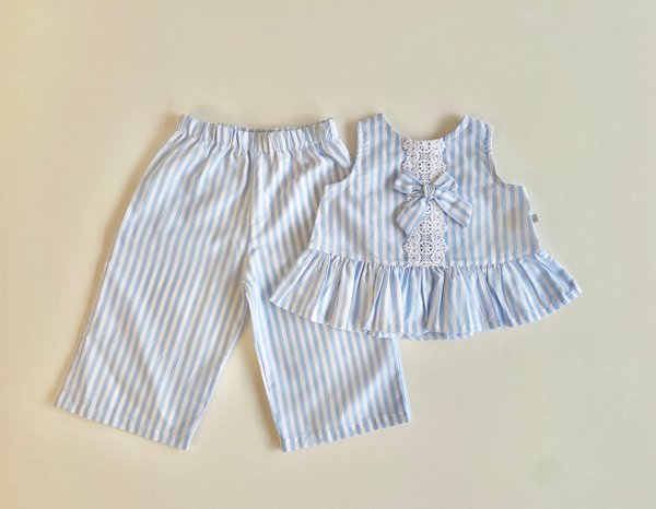 Conjunto Aitana- Celeste Rayas Cod.675