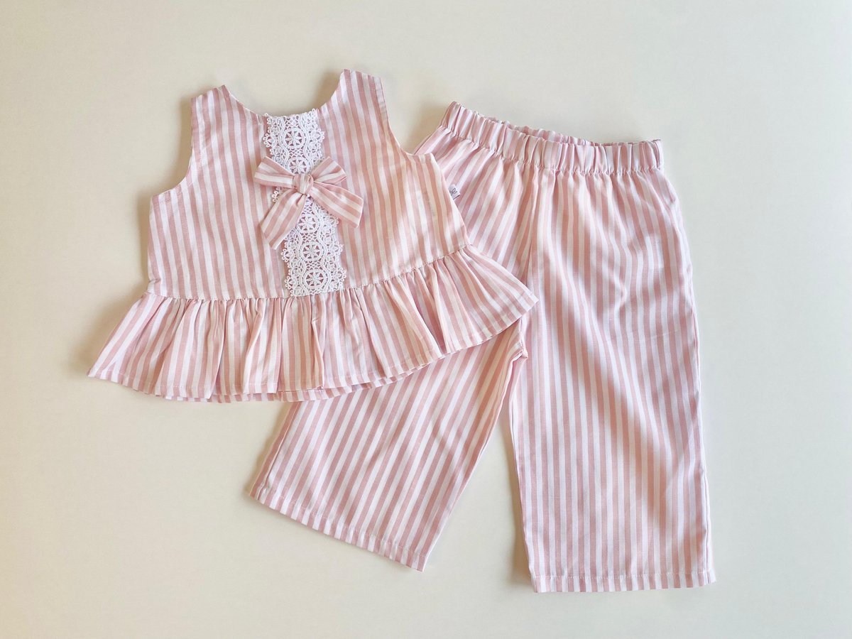 Conjunto Aitana- Rosa Rayas Cod.675 - 2